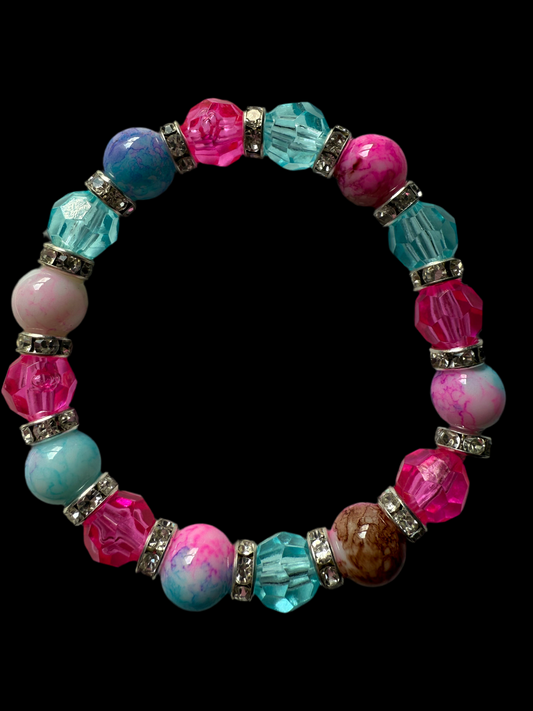 Marble pink & blue bracelet