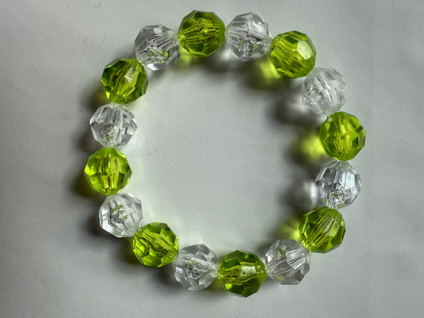 Acrylic lemon green bracelet
