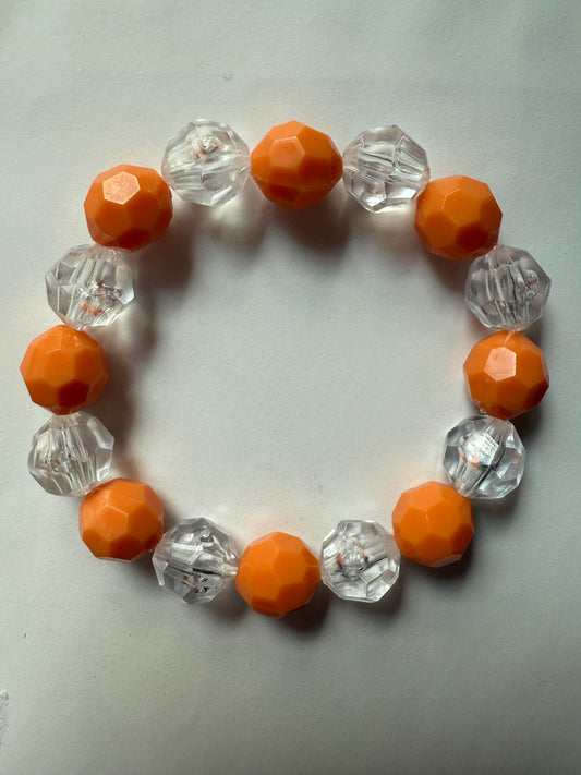 Orange acrylic bracelet