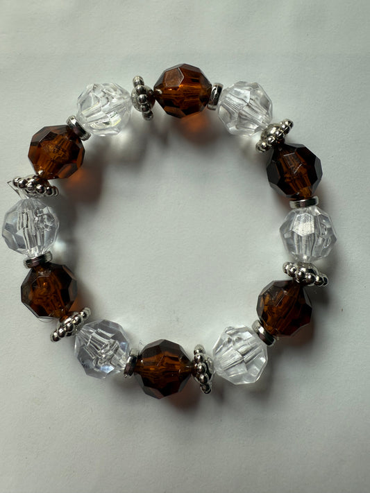 Acrylic brown bracelet