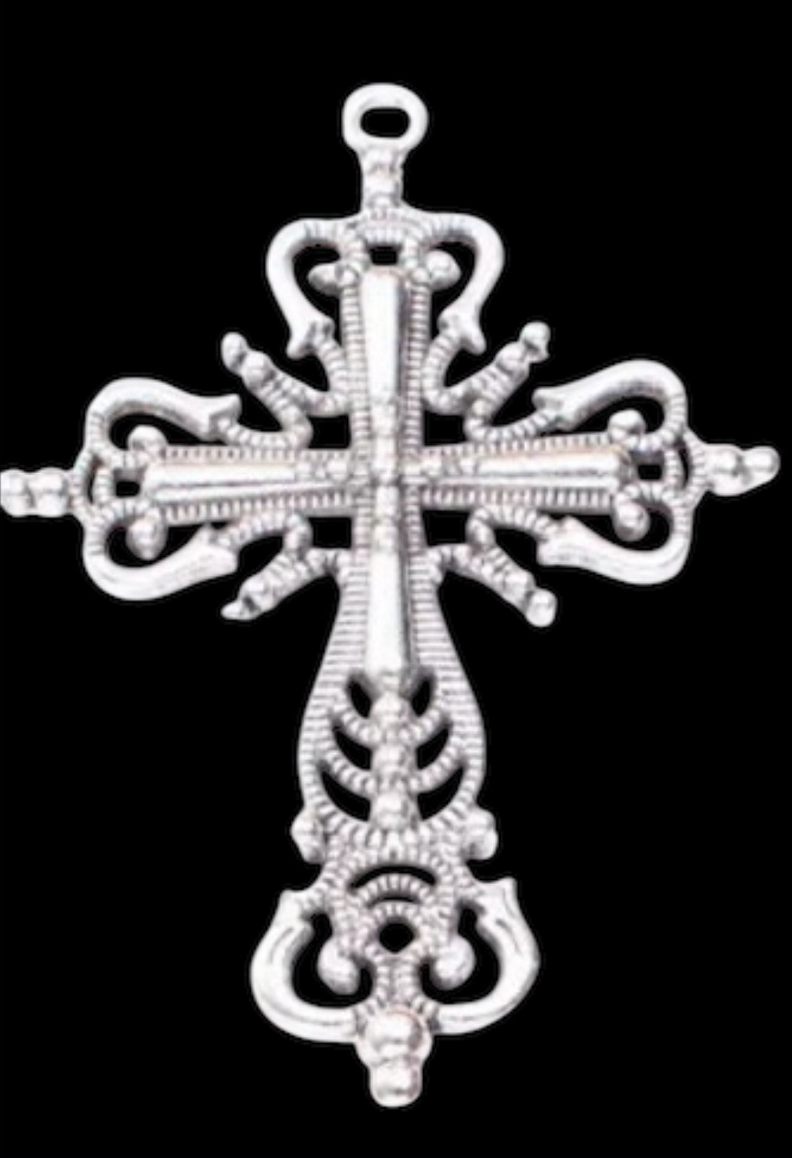 Crystal Gold Necklace + Silver Cross