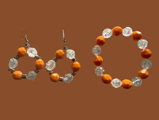 Acrylic orange bracelet