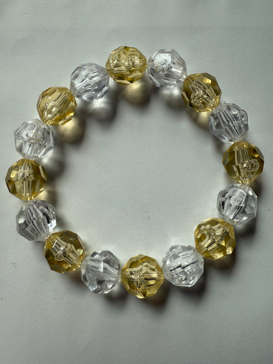 Acrylic gold bracelet