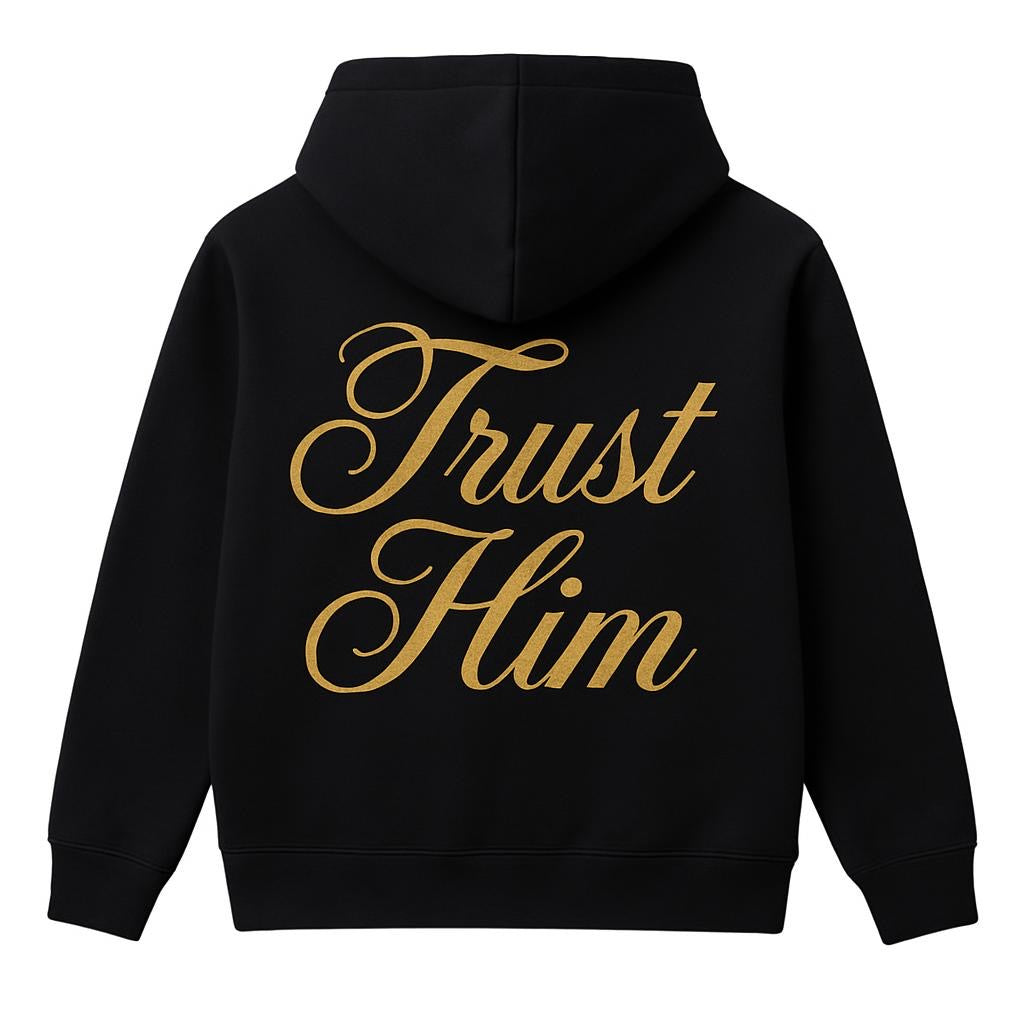 God Heals Zip Hoodie — in Gold Text- Inspirational Christian Full-Zip Sweatshirt