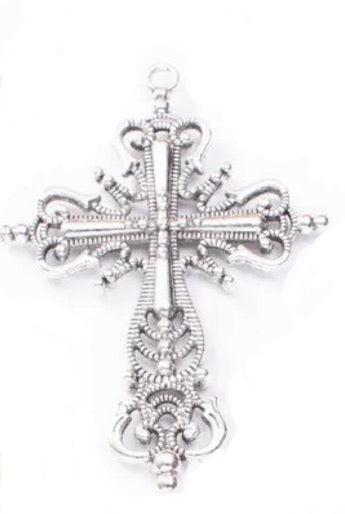 Crystal Gold Necklace + Silver Cross