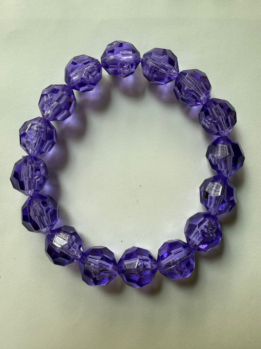 Acrylic purple bracelet