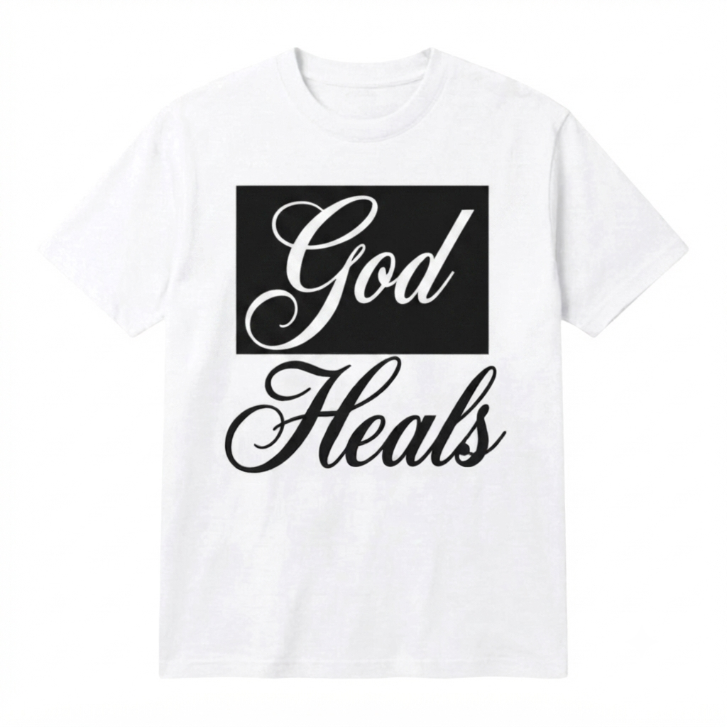 God Heals Tee - White