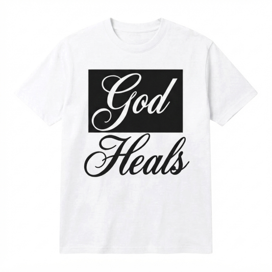 God Heals Tee - White