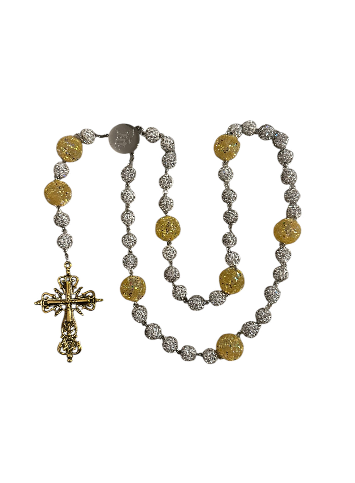 Crystal Gold + Gold Cross