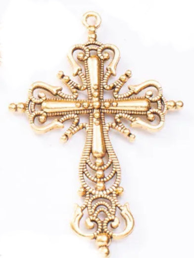 Crystal Gold + Gold Cross