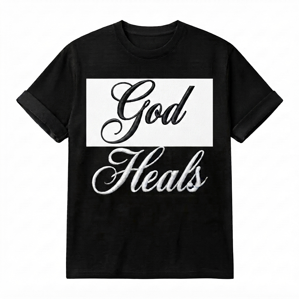 God Heals Tee - Black