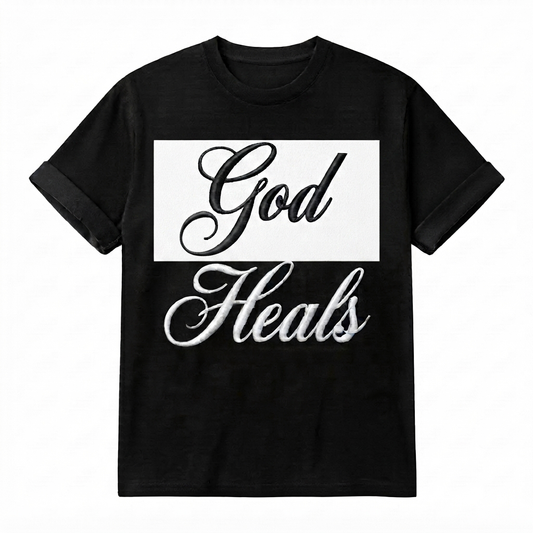 God Heals Tee - Black