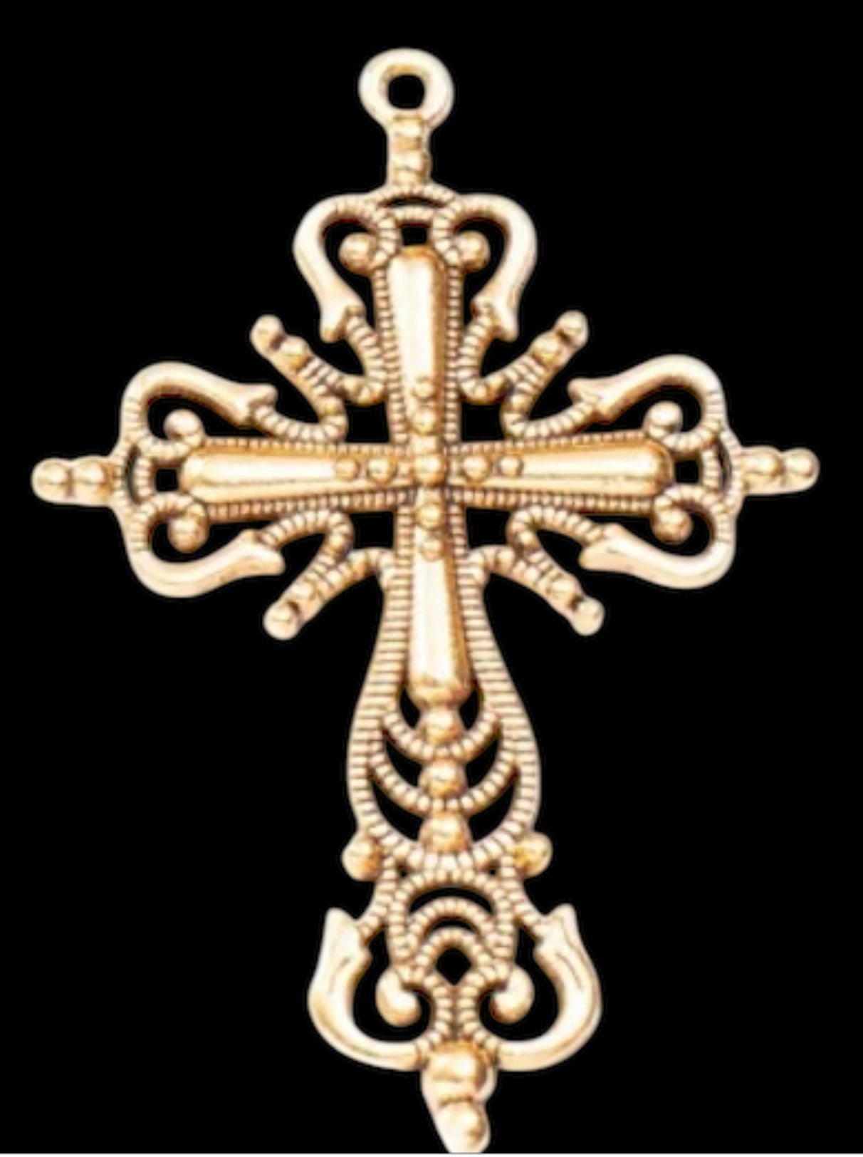 Crystal Gold + Gold Cross