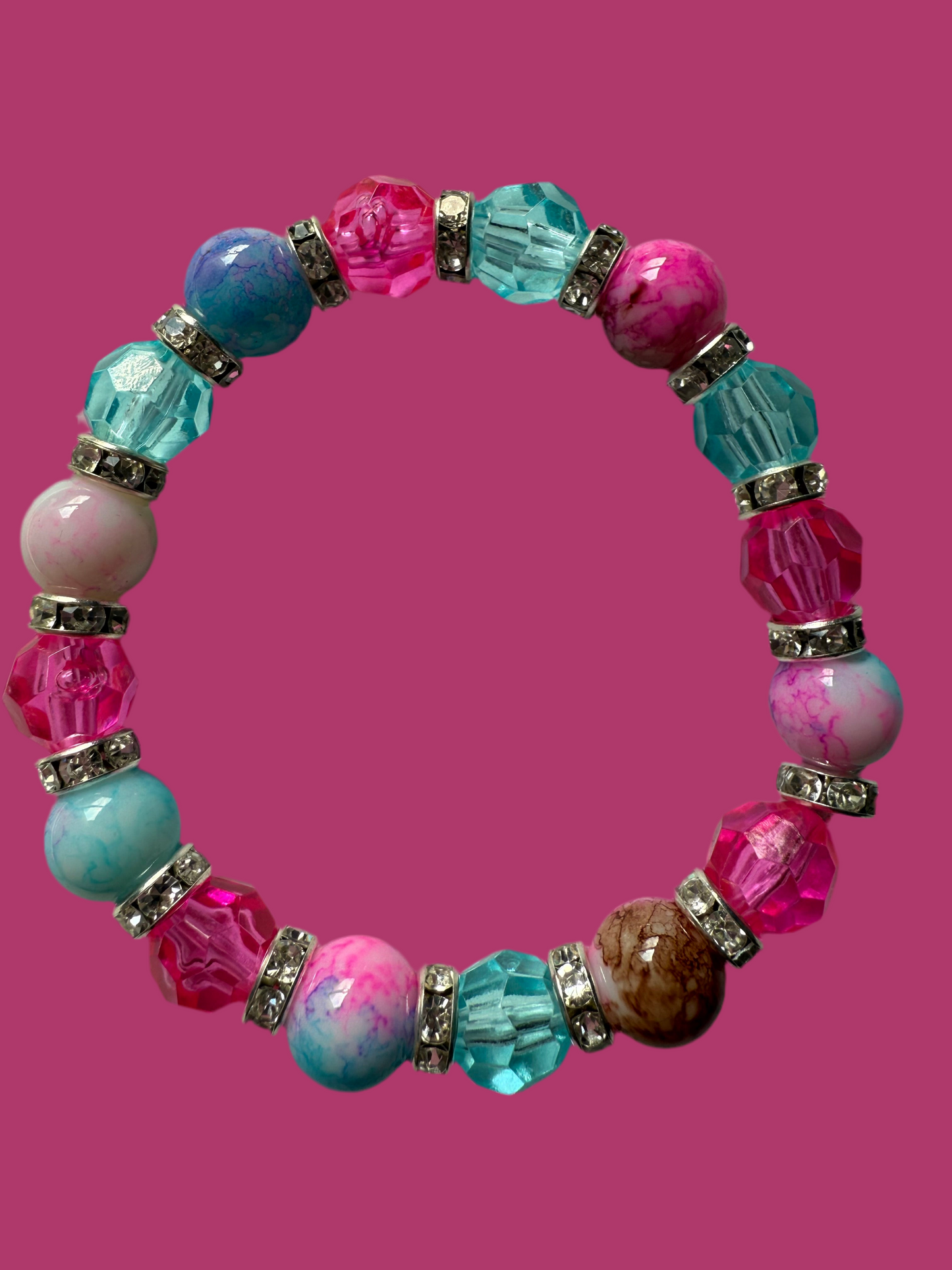 Marble pink & blue bracelet