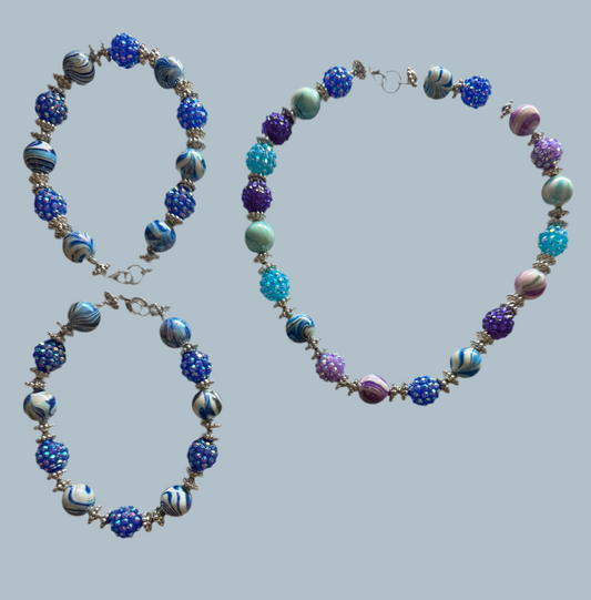 Marble blue set