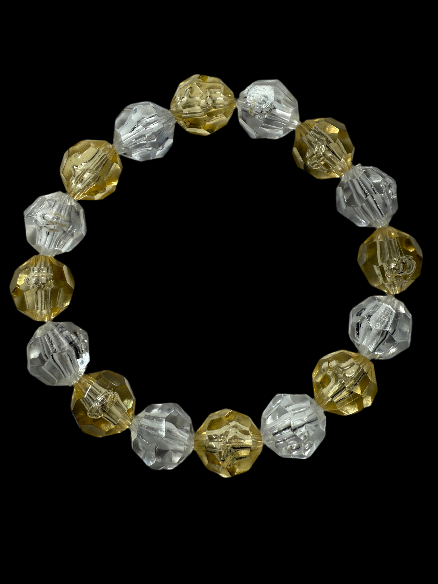 Acrylic gold bracelet